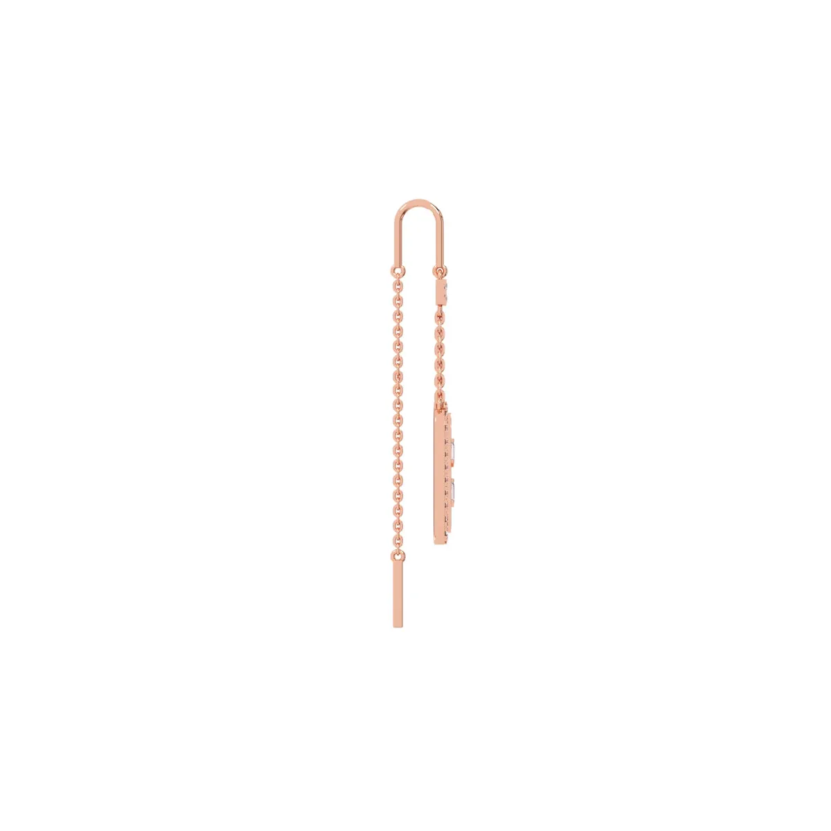 Stunning Rose Gold Crystal Dangler Earrings