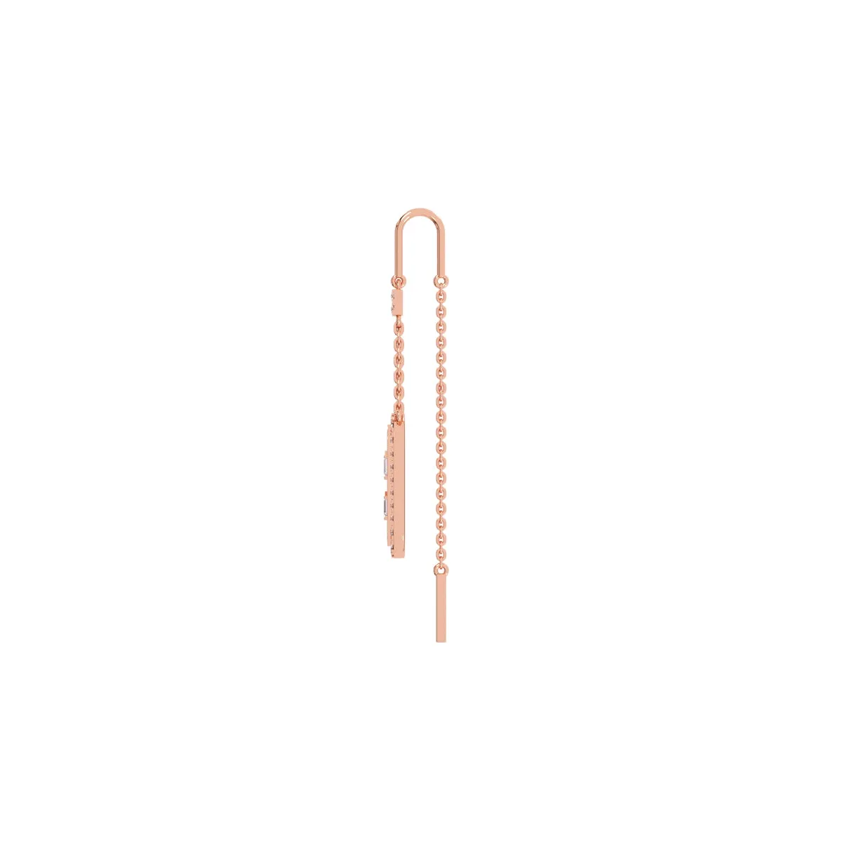 Stunning Rose Gold Crystal Dangler Earrings