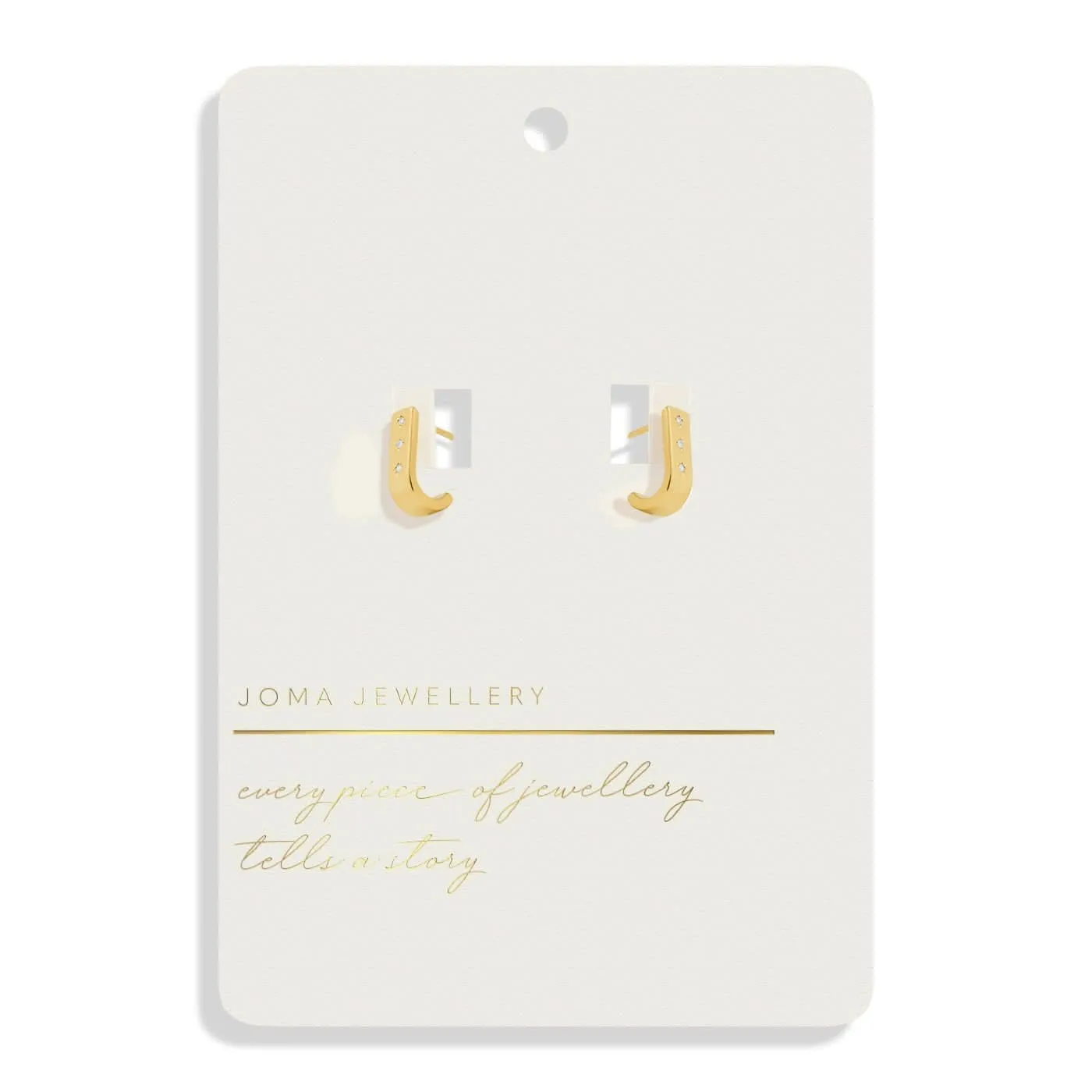Style Stories Bar Huggie Gold Plated Earrings 7731