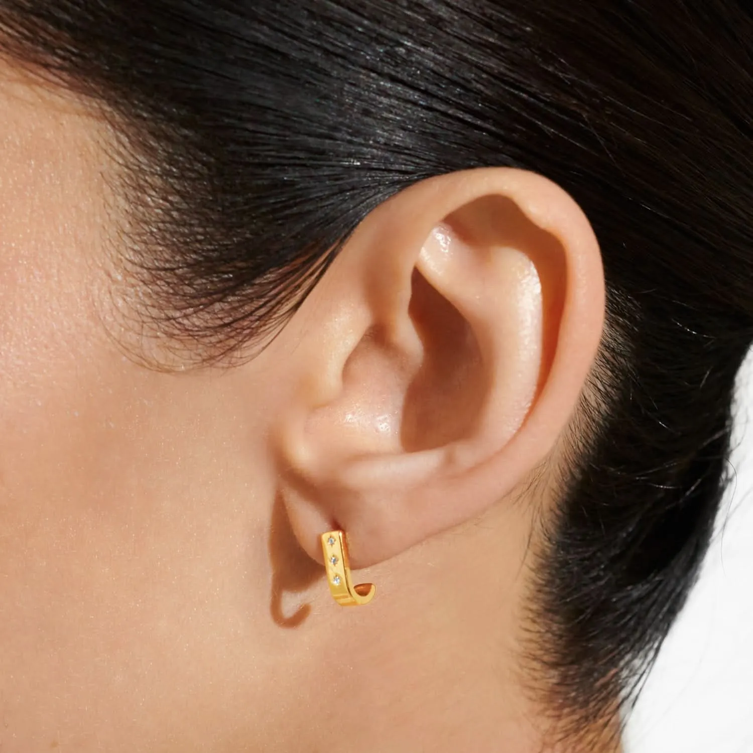 Style Stories Bar Huggie Gold Plated Earrings 7731