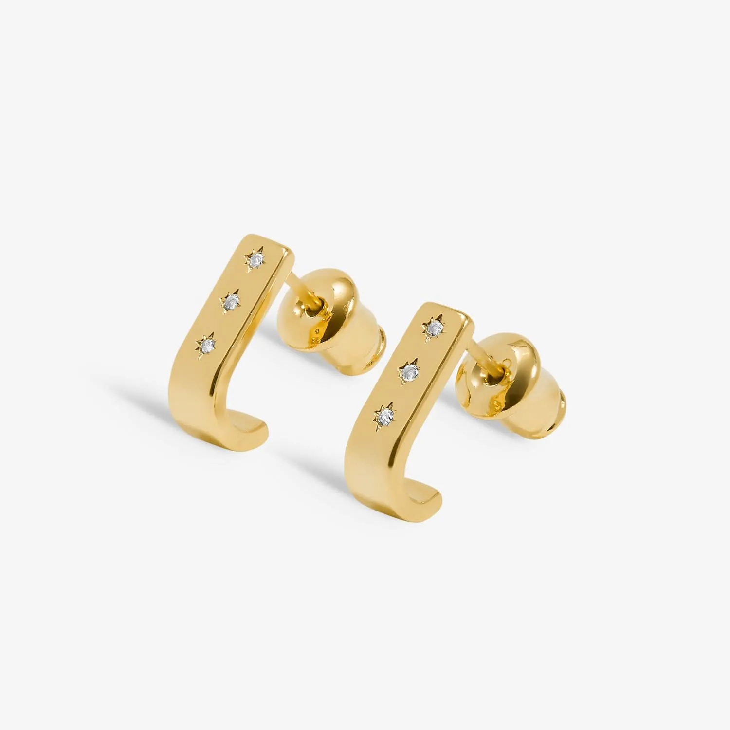 Style Stories Bar Huggie Gold Plated Earrings 7731