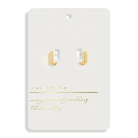 Style Stories Bar Huggie Gold Plated Earrings 7731