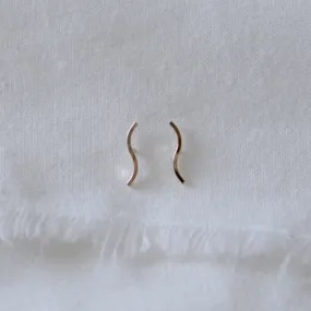 Swerve Stud Earring - Solid 14kt