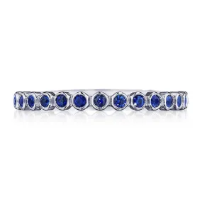 Tacori Round Bezel Droplet Wedding Band with Sapphire 200-2ETBS