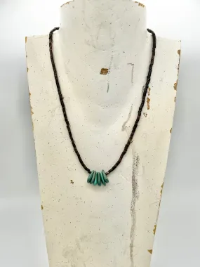 Teardrop Kingman Turquoise & Shell Necklace