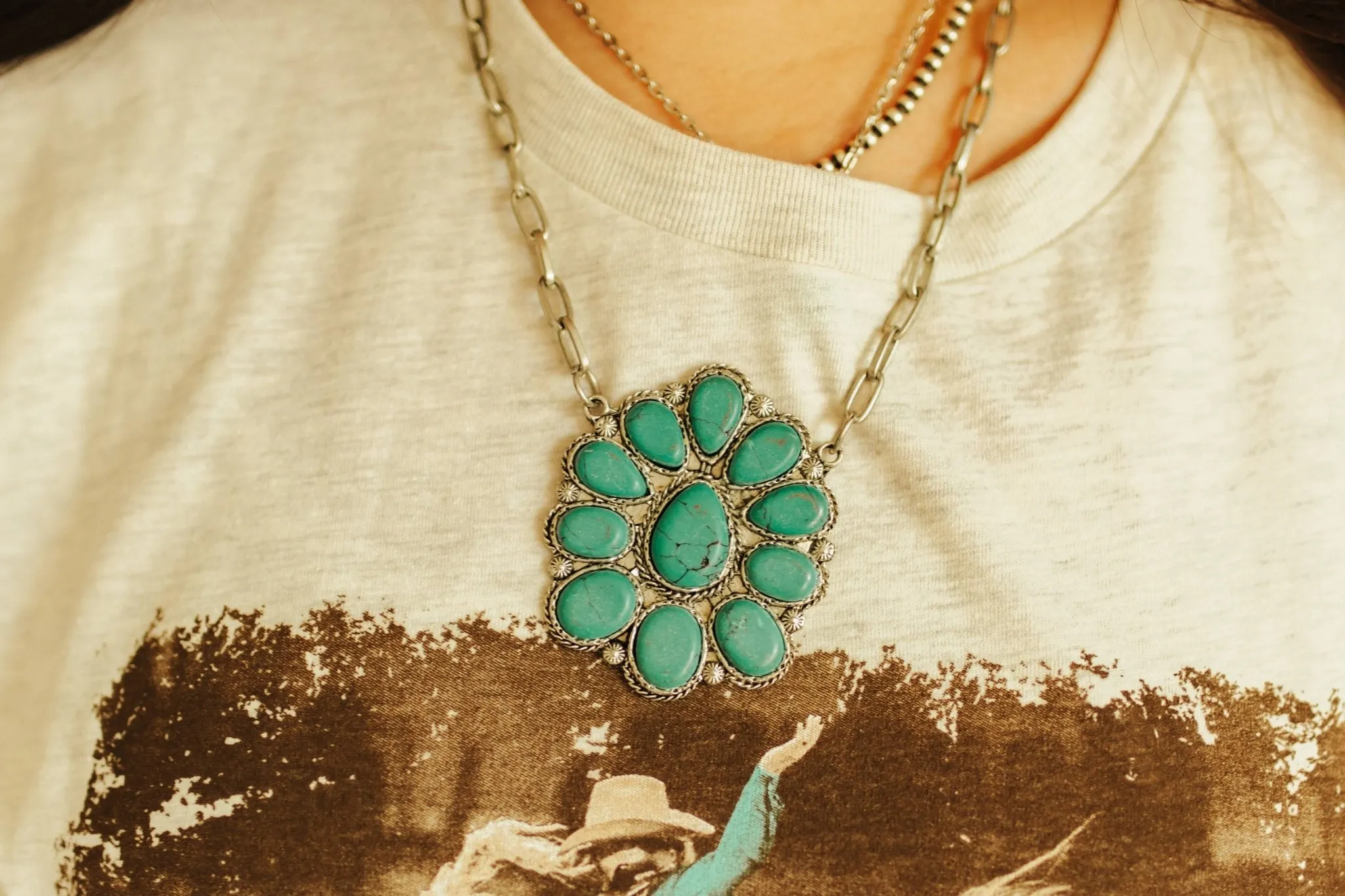The Okley Turquoise Stone Necklace