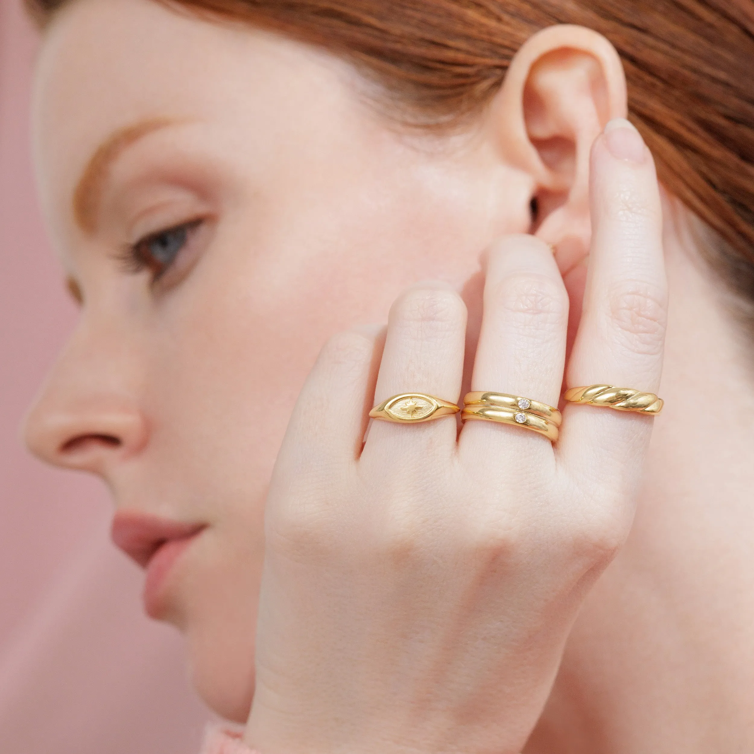Thin Croissant Ring