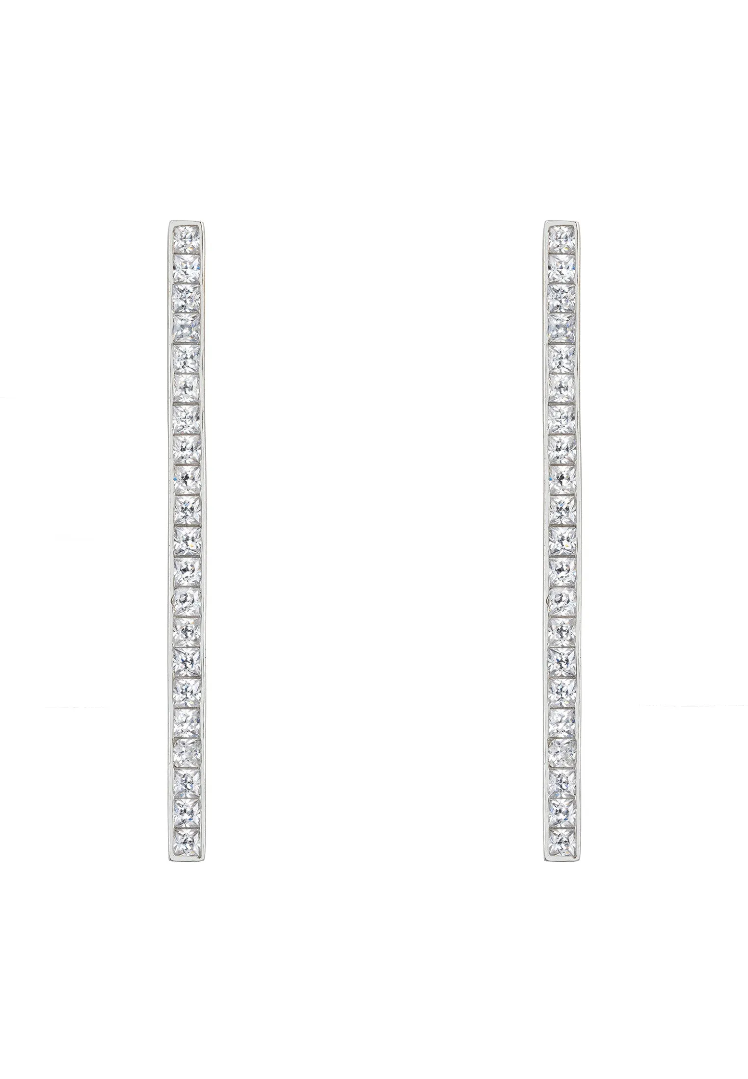 Tokyo Strip Bar Earrings Silver