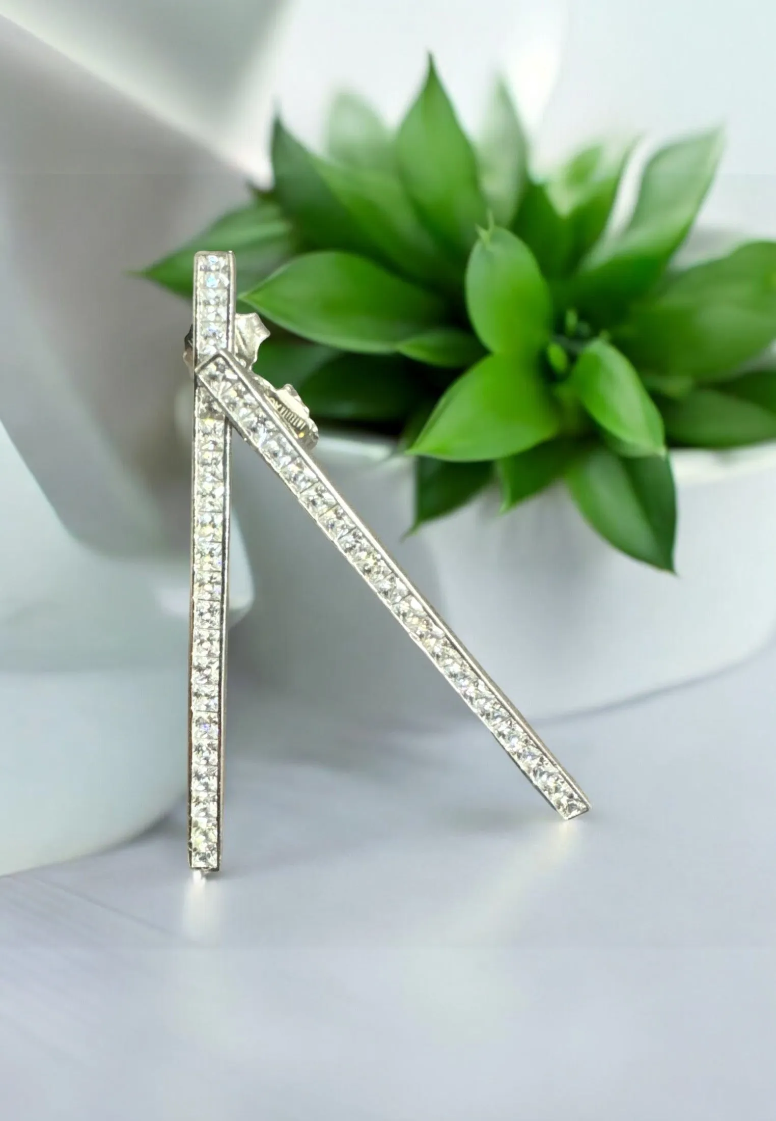 Tokyo Strip Bar Earrings Silver