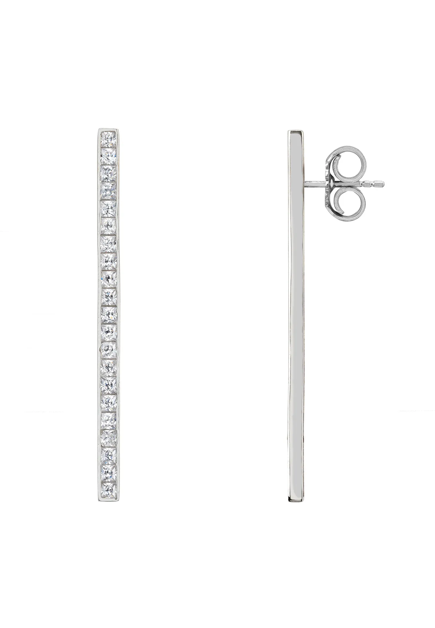 Tokyo Strip Bar Earrings Silver