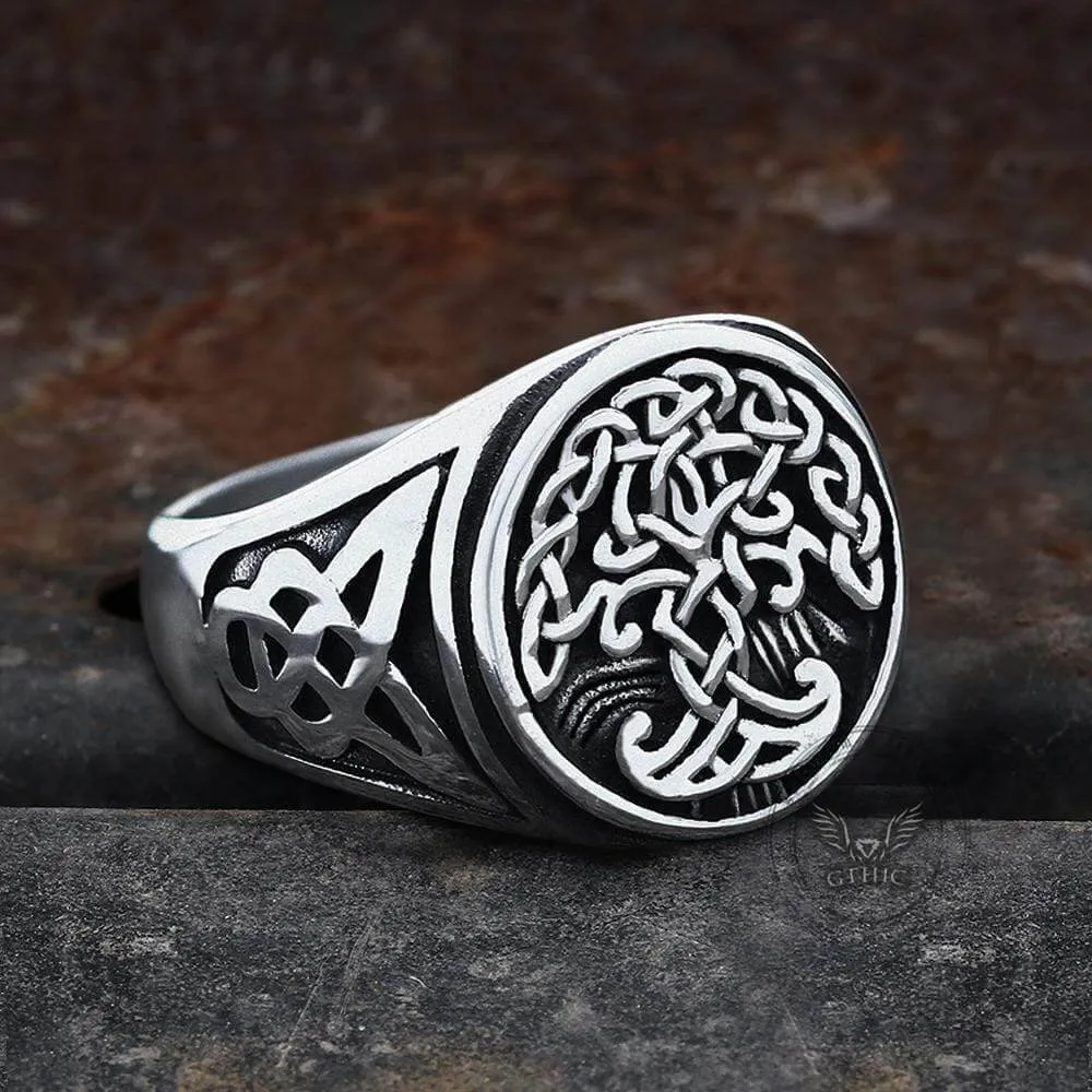 Tree of Life Celtics Stainless Steel Viking Ring