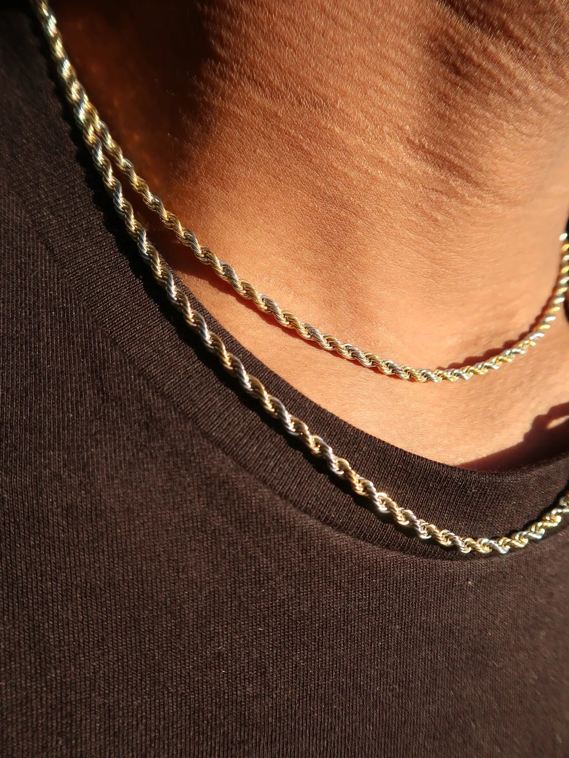 Two Tone Rope 3mm Chain