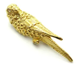 Vintage 1960s Gold Tone Parrot