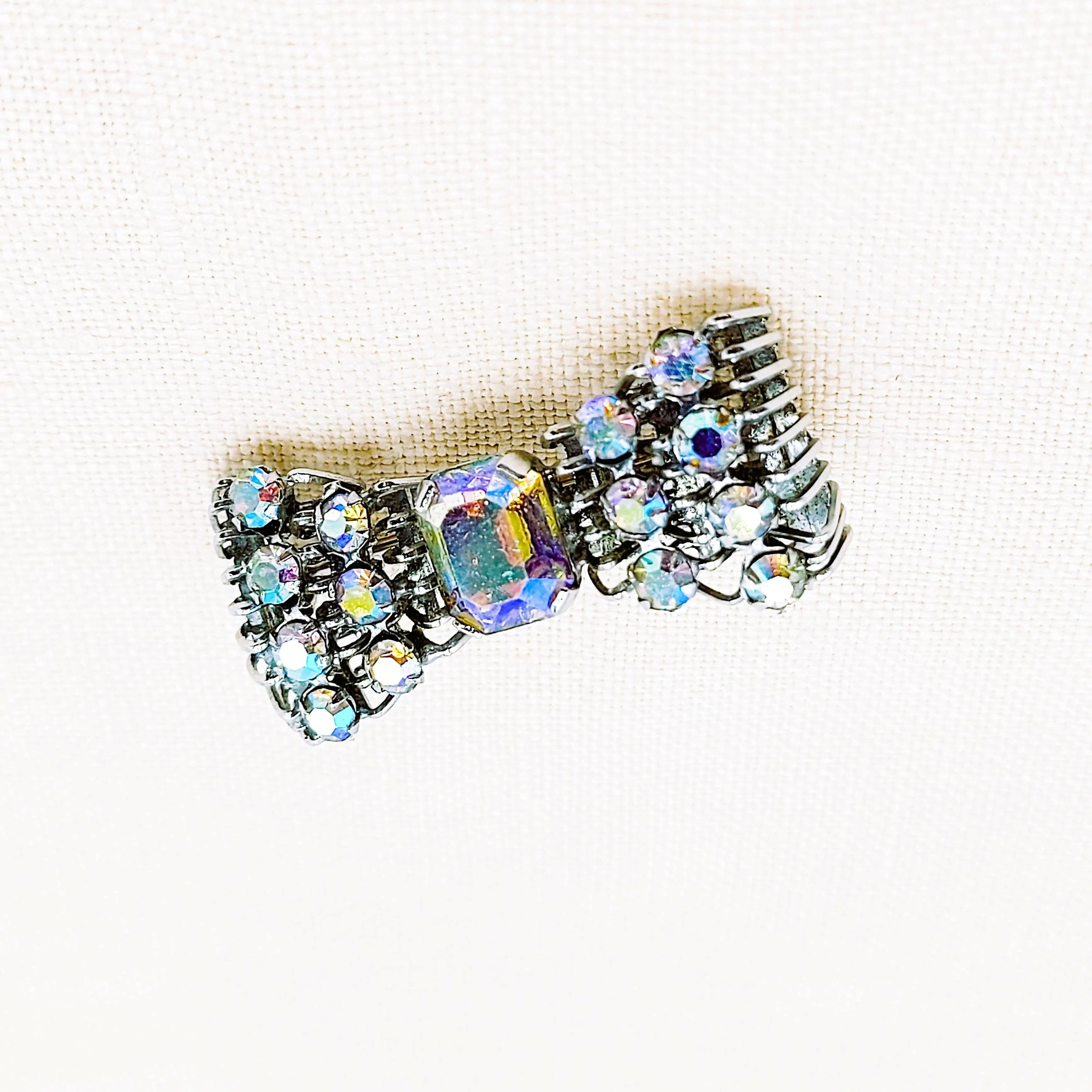 Vintage Aurora Borealis Bow Tie Brooch