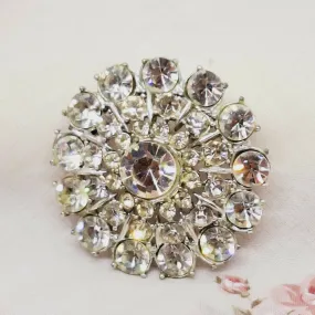 Vintage Costume Faux Diamond Brooch