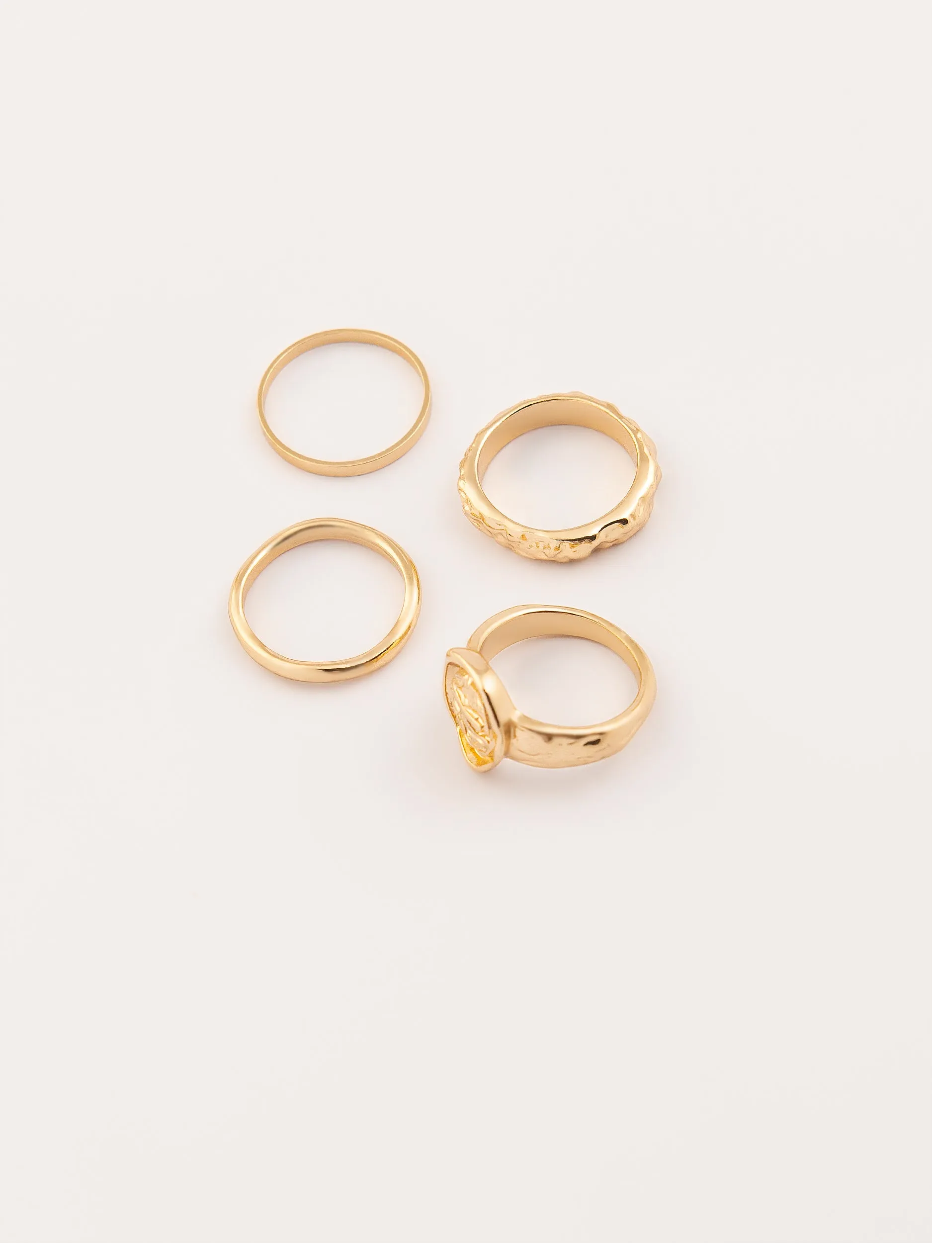 Vintage Texture Ring Set
