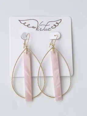 Virtue - Teardrop Hoop with Acrylic Bar