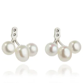 White Freshwater Pearl 'Cuff' Earring Jackets