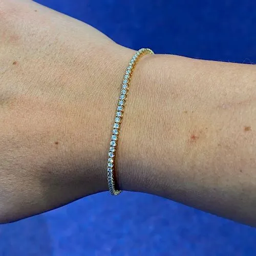 Yellow Gold Diamond Tennis Bracelet