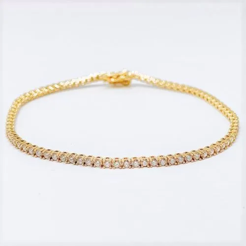 Yellow Gold Diamond Tennis Bracelet
