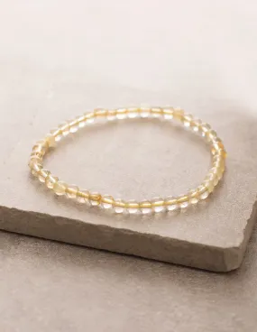 Yellow Rutilated Quartz Mini Energy Gemstone Bracelet